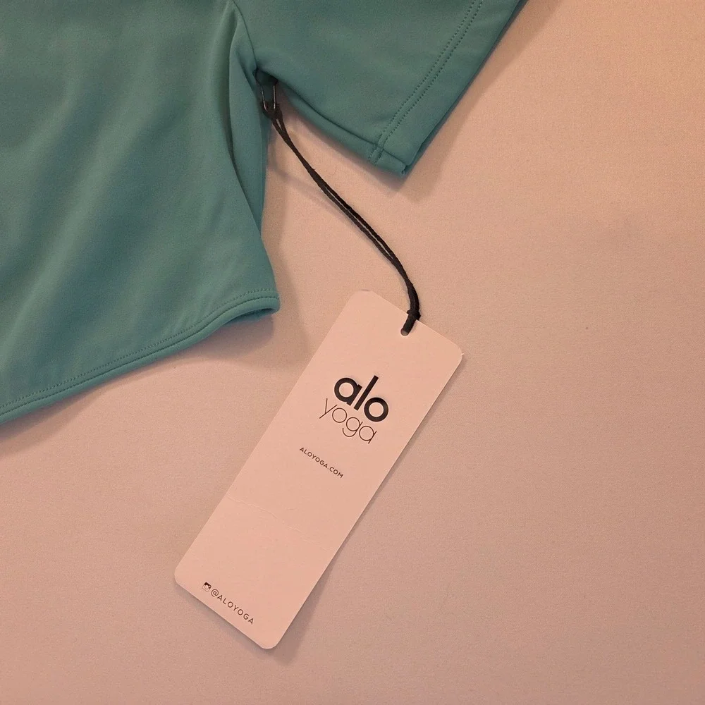 ALO Yoga Body Wave‎ One Piece Swimsuit Ocean Teal Asymmetrical Cutout XS W8113R